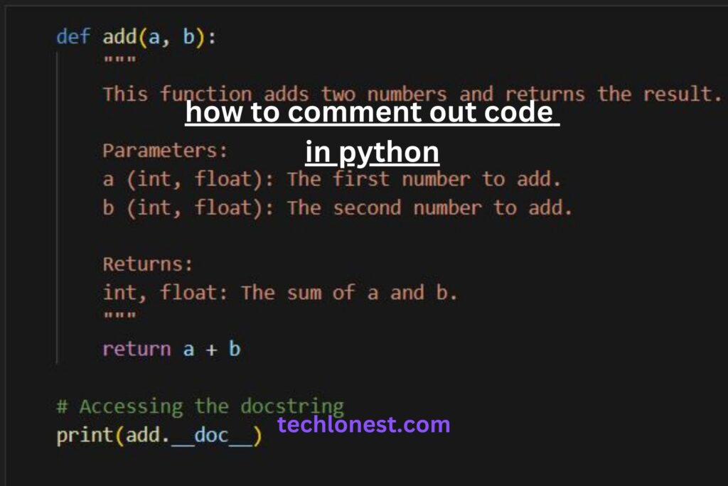 Comment Out Code In Python